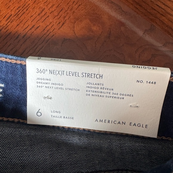 American Eagle Outfitters Blue Skinny Jeans Modern Fit - Size 6 LONG - Picture 4 of 4
